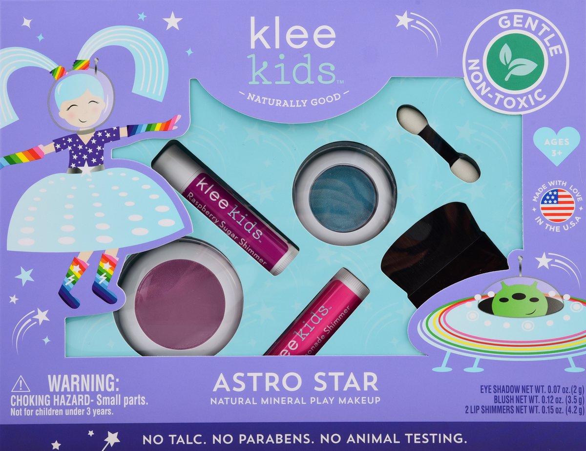 Astro Star - Kinder speel make up set - 100% natuurlijk - Roze | Blauw